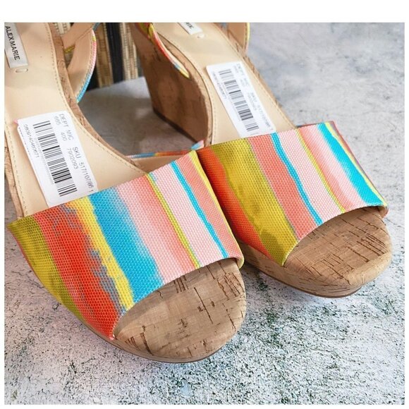 Alex Marie NWT Wedge Sandal Colorful Rainbow Platform Comfort Women's SZ 8M NEW - Picture 6 of 10